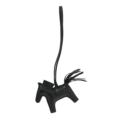 Hermes Milo Lambskin Grigri Rodeo Horse Bag Charm PM So Black 1 of 3