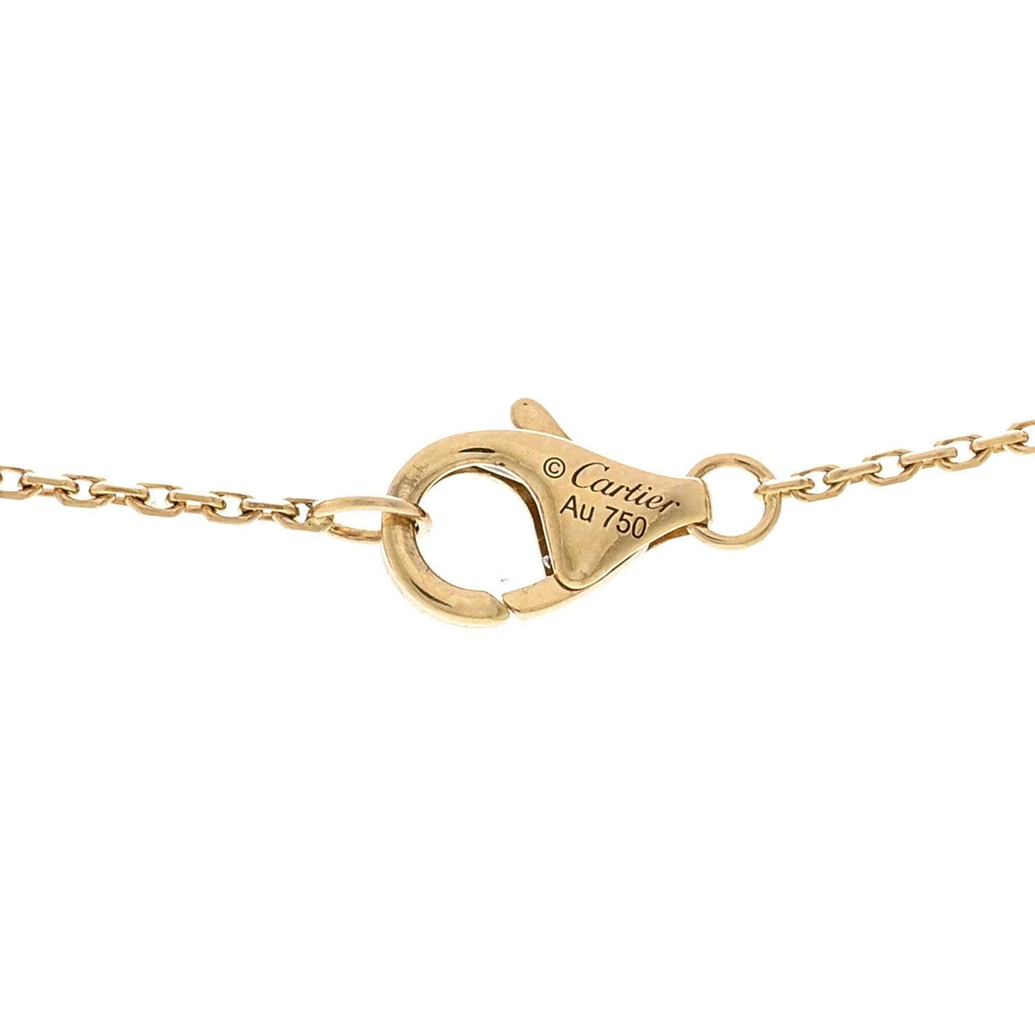 Cartier 18K Yellow Gold Diamond Mother of Pearl XS Amulette de Cartier Pendant Necklace 4 of 4