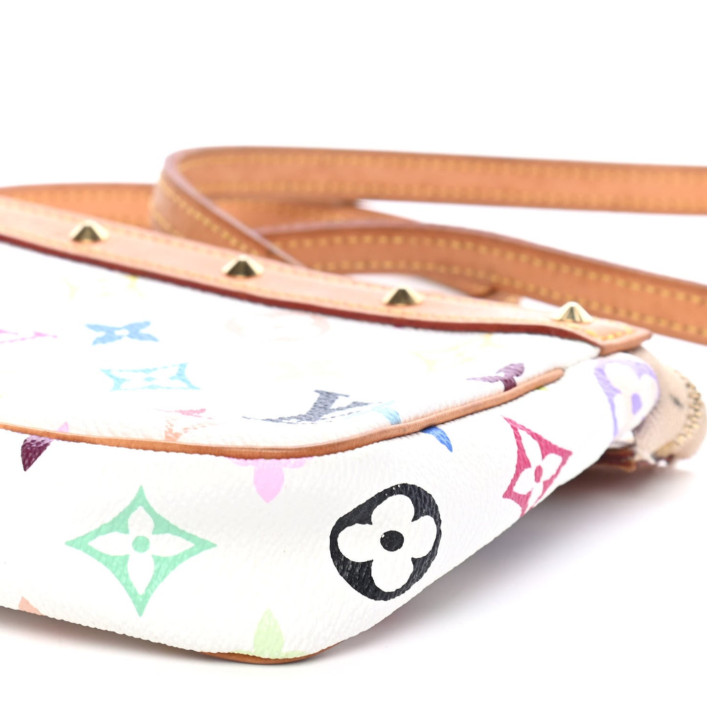 Monogram Multicolor Pochette Accessories White