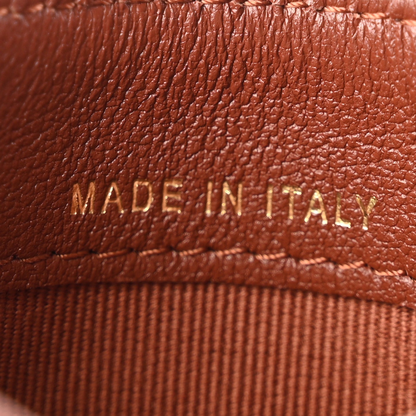 Lambskin Quilted Card Holder Brown