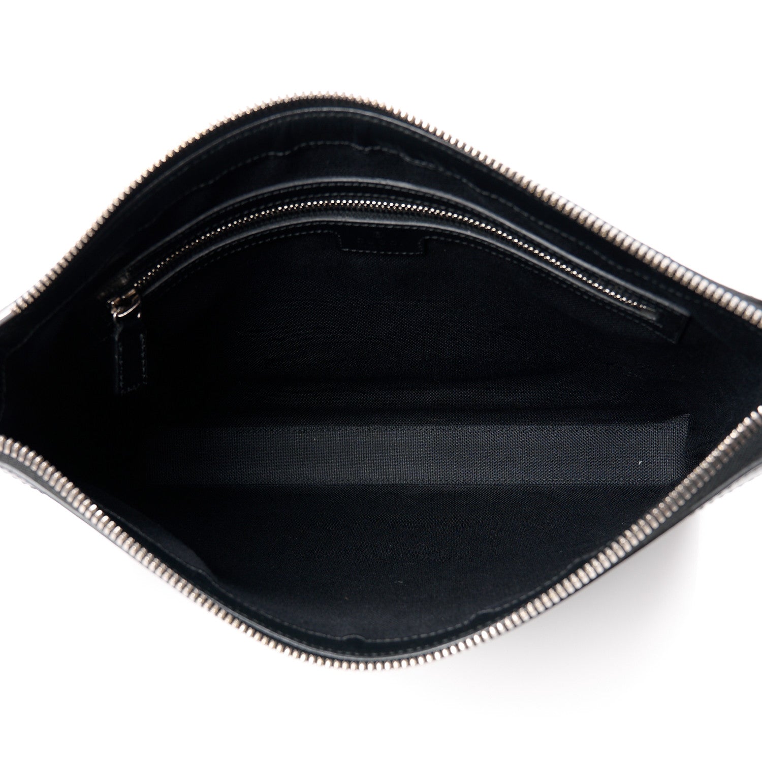 Gucci GG Supreme Monogram Azalea Calfskin Retro Interlocking G Wristlet Messenger Bag Black 5 of 11