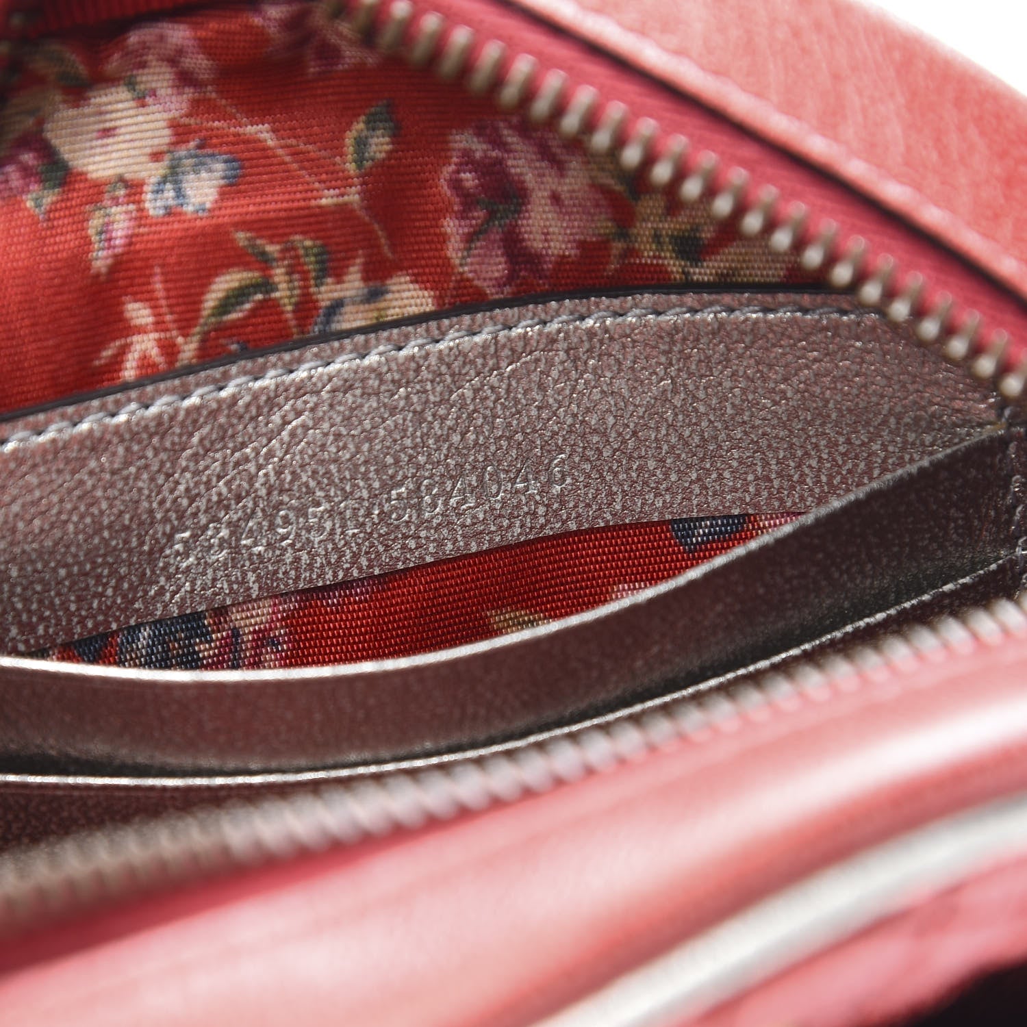 Gucci Laminated Nappa Trapuntata Mini Zumi Dome Shoulder Bag Rosso Marine Argento 7 of 10