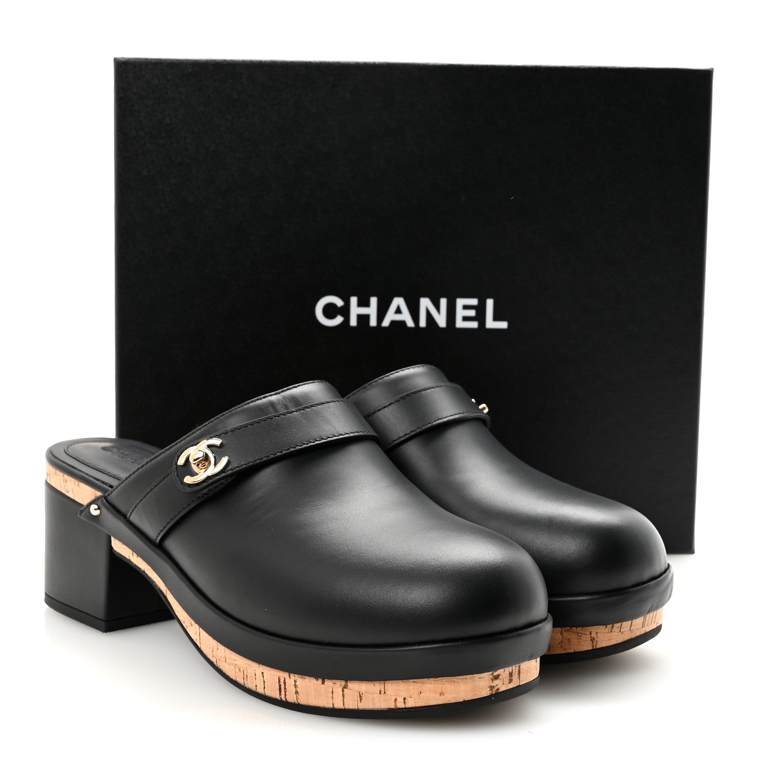 Chanel Calfskin CC Turn Lock Clogs 41 Black 9 of 9