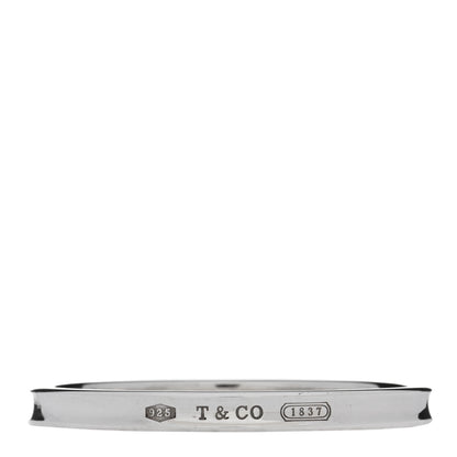 Tiffany Sterling Silver Narrow 1837 Bangle Bracelet 1 of 3