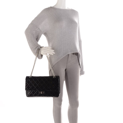 Chanel Distressed Patent Quilted 2.55 Reissue 227 Flap Black 2 of 10