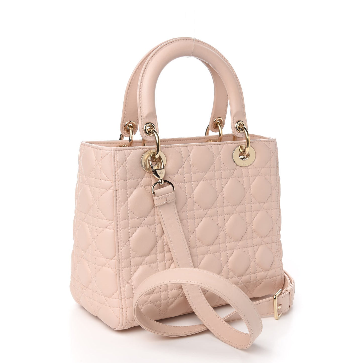 Lambskin Cannage Medium Lady Dior Light Pink