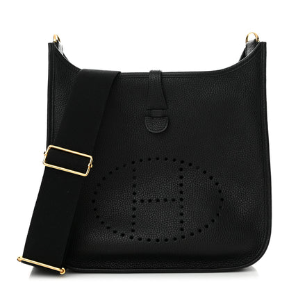 Hermes Taurillon Clemence Evelyne III PM Black 1 of 10