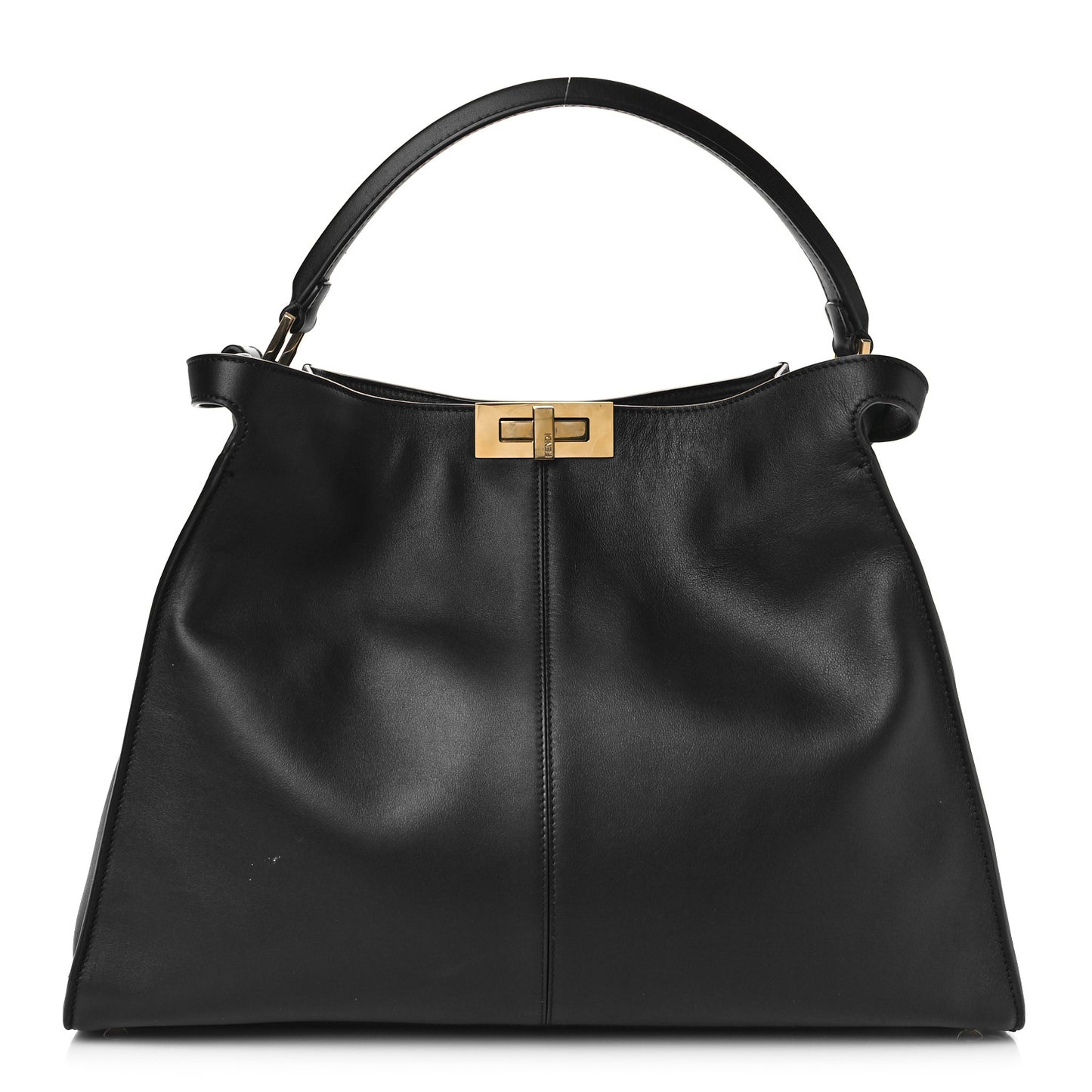 Vitello Seta Shearling FF 1974 Large Peekaboo X-Lite Black