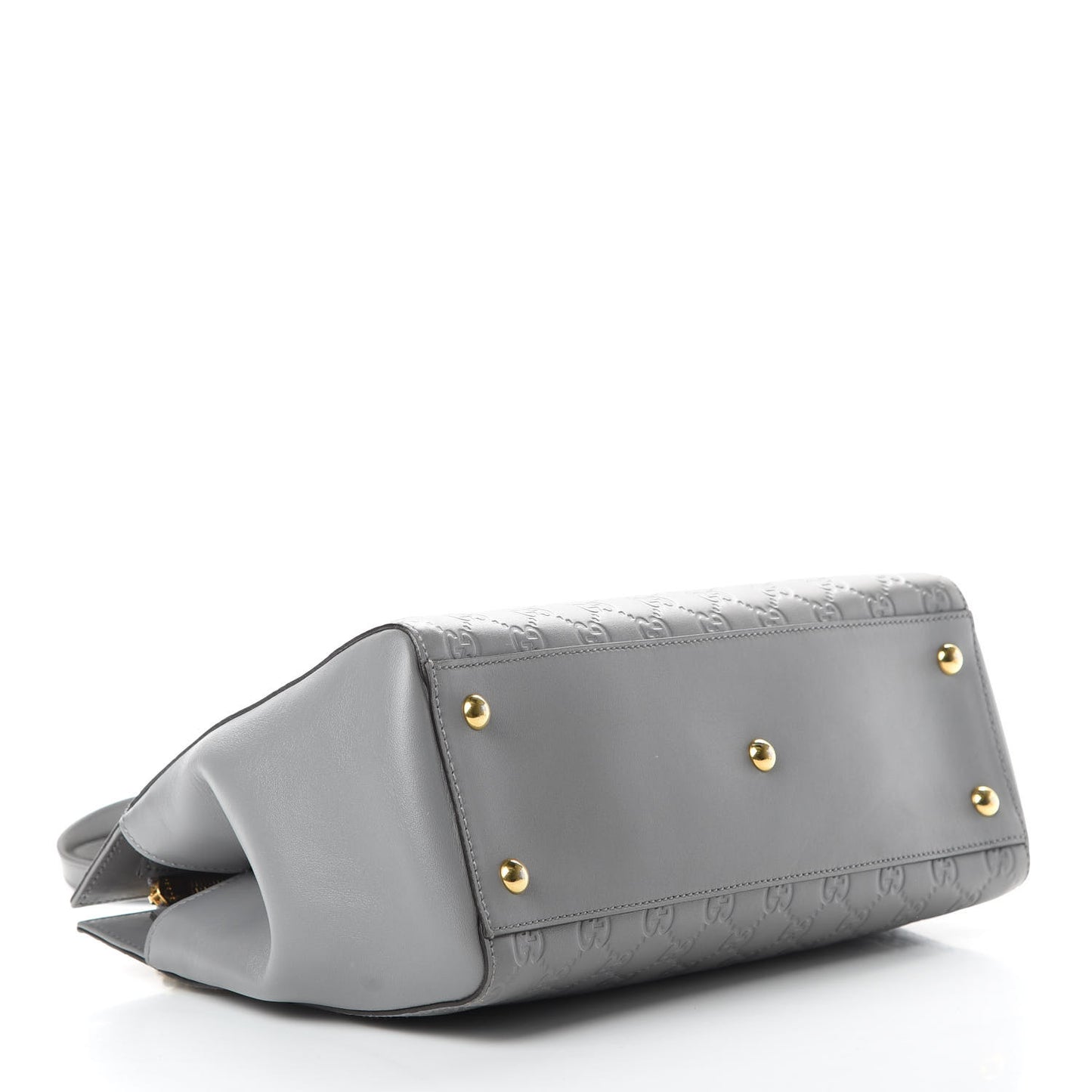 Soft Guccissima Signature Medium Shoulder Tote Bag Deep Grey
