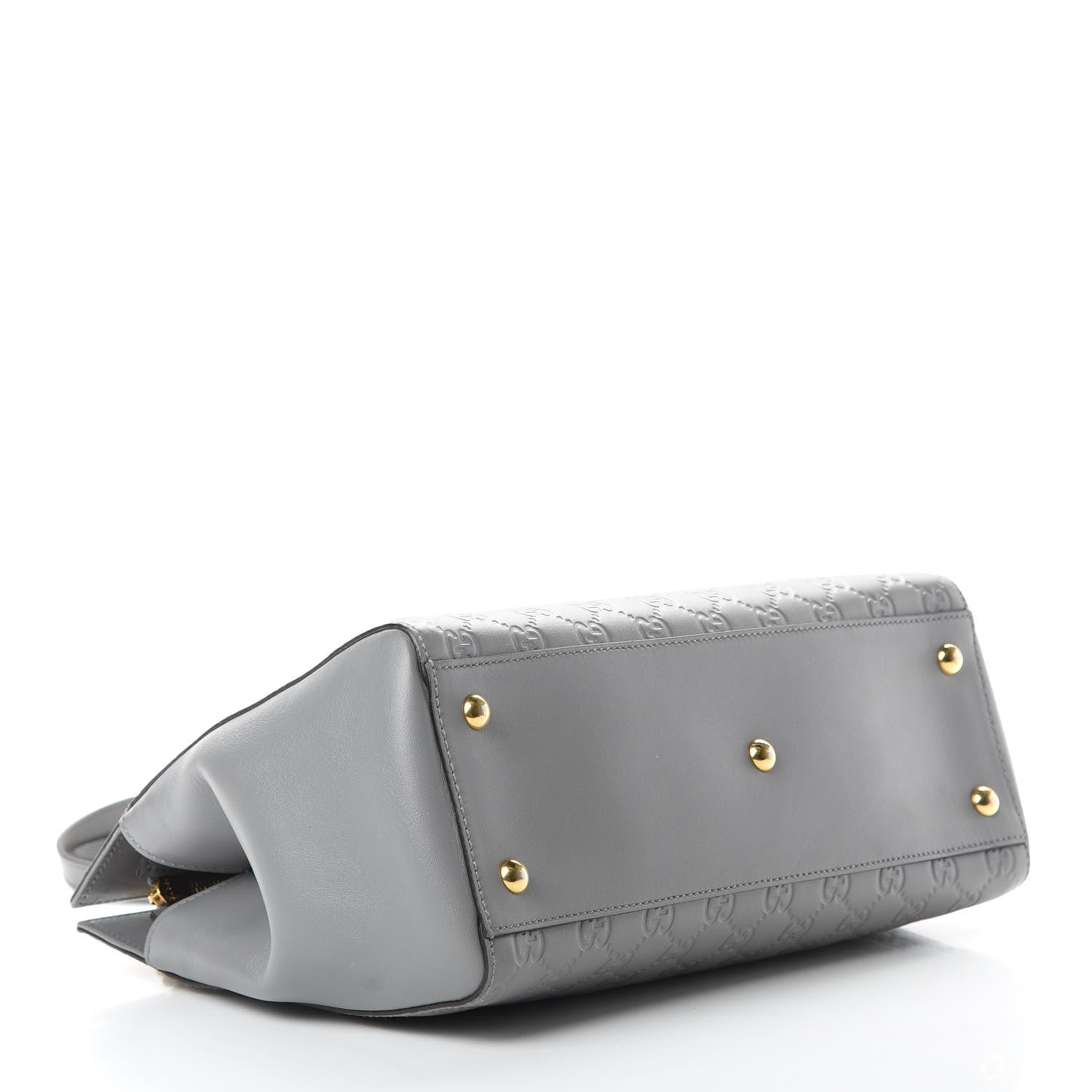 Gucci Soft Guccissima Signature Medium Shoulder Tote Bag Deep Grey 4 of 14