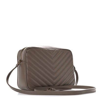 Saint Laurent Calfskin Matelasse Monogram Lou Camera Bag Dark Latte 2 of 10