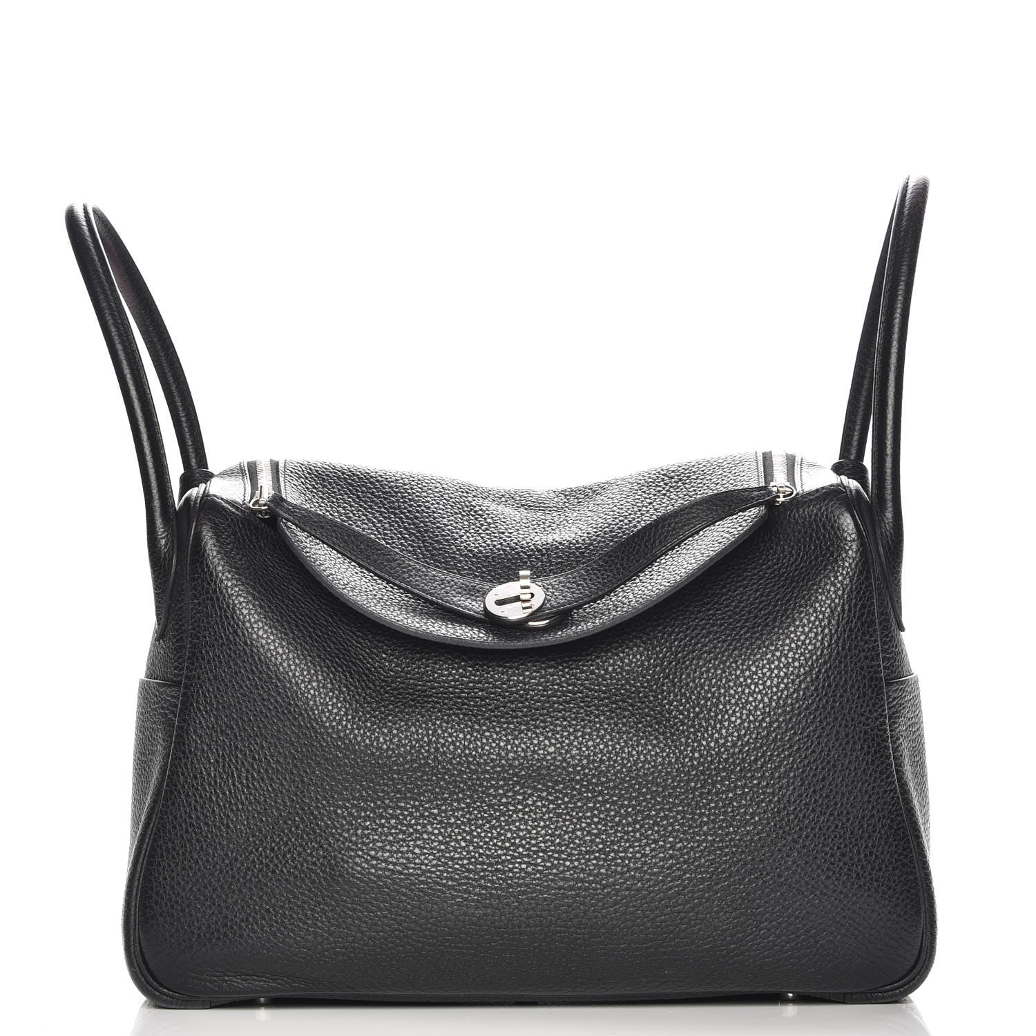 Hermes Taurillon Clemence Lindy 34 Black 1 of 15