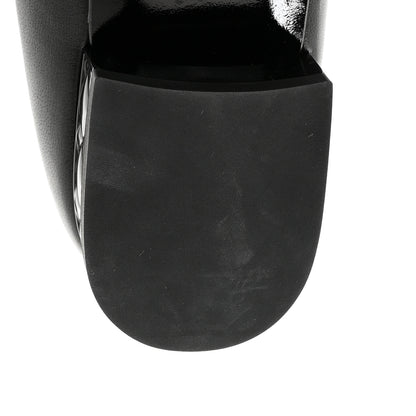 Chanel Lambskin Patent Quilted CC Cap Toe Mocassin Loafer 37 Black 11 of 14