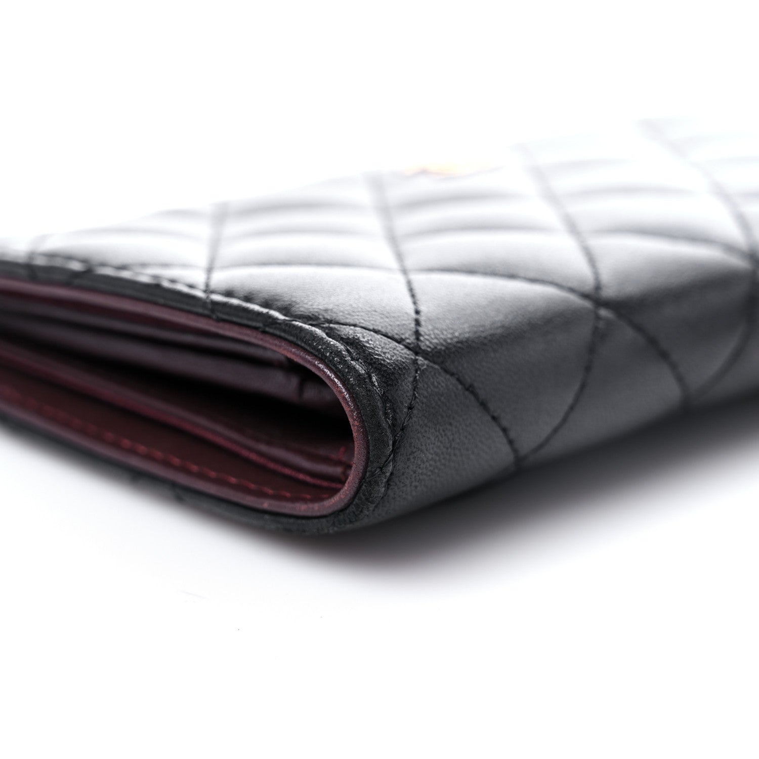 Chanel Lambskin Quilted Yen Wallet Black 9 of 13
