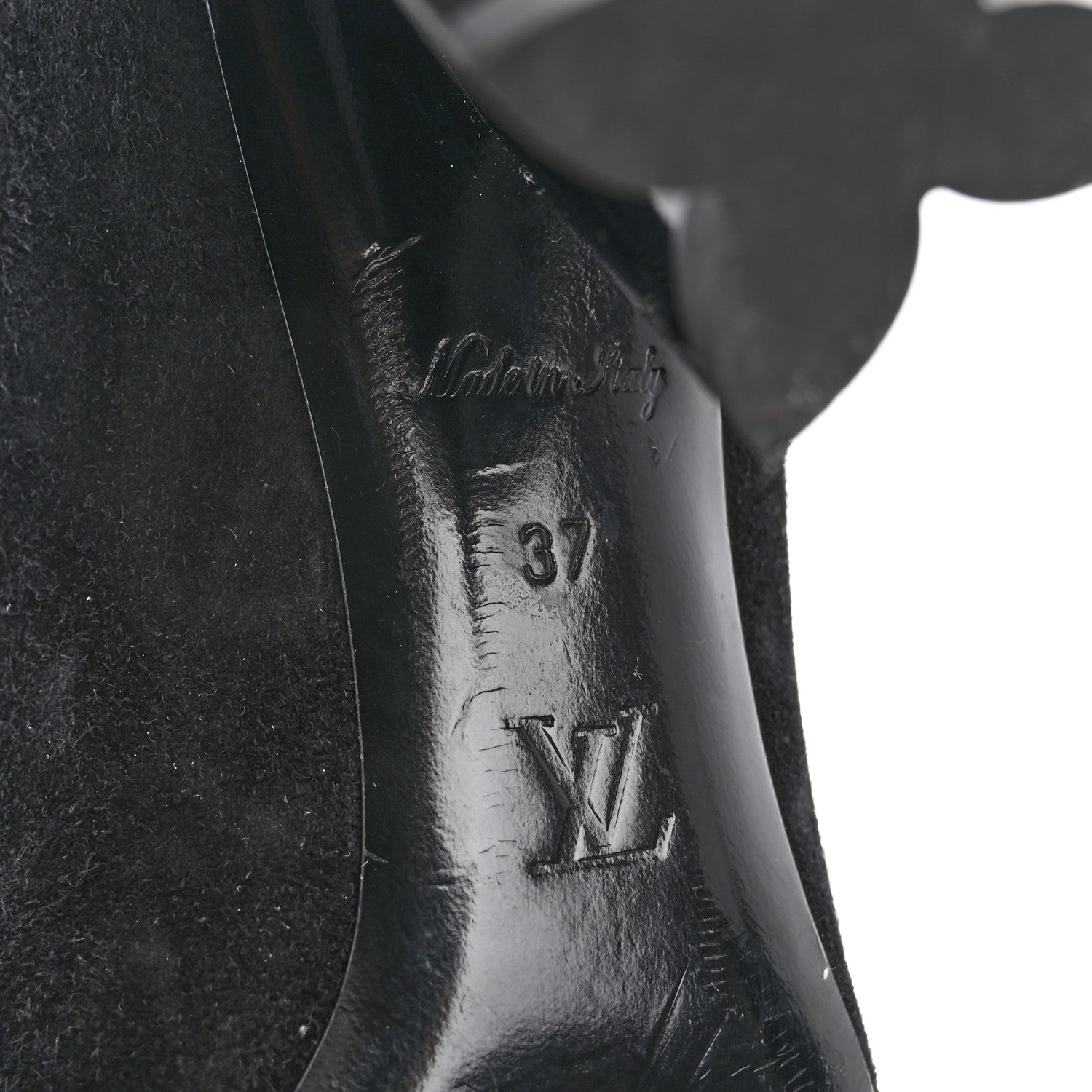 Louis Vuitton Suede Monogram Uniformes Cap Toe Chelsea 80mm Ankle Boots 37 Black 8 of 9