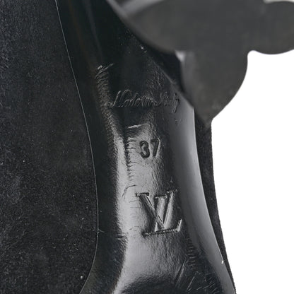 Louis Vuitton Suede Monogram Uniformes Cap Toe Chelsea 80mm Ankle Boots 37 Black 8 of 9