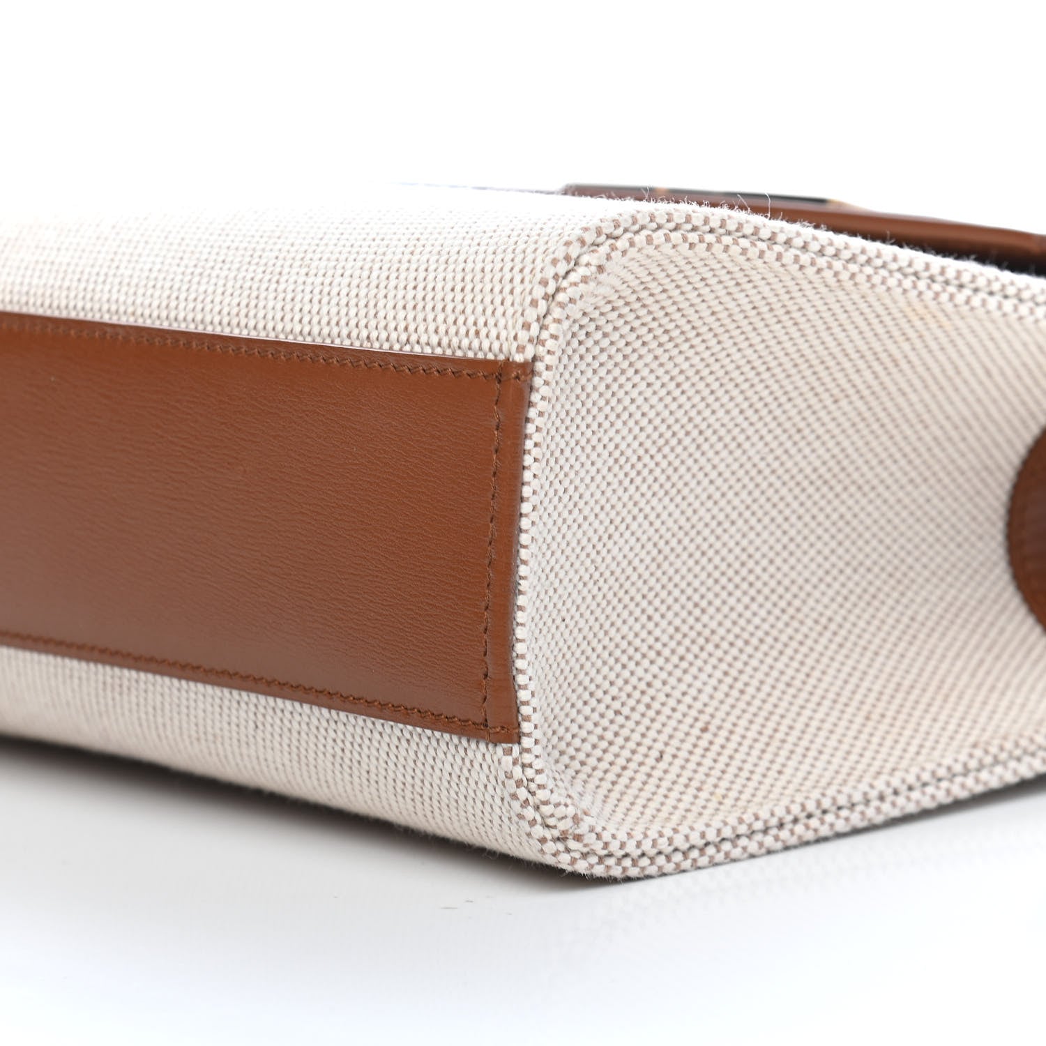 Saint Laurent Canvas Calfskin Manhattan Shoulder Bag Natural Beige Brick 9 of 9