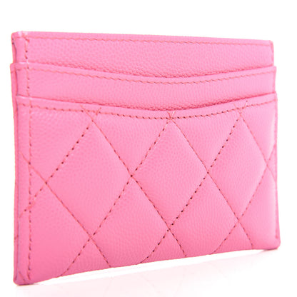 Chanel Caviar Quilted Card Holder Pink 3 of 9
