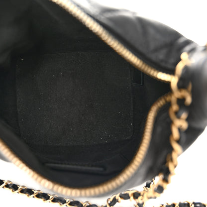 Chanel Lambskin Quilted Small Perfect Meeting Hobo Black 5 of 12