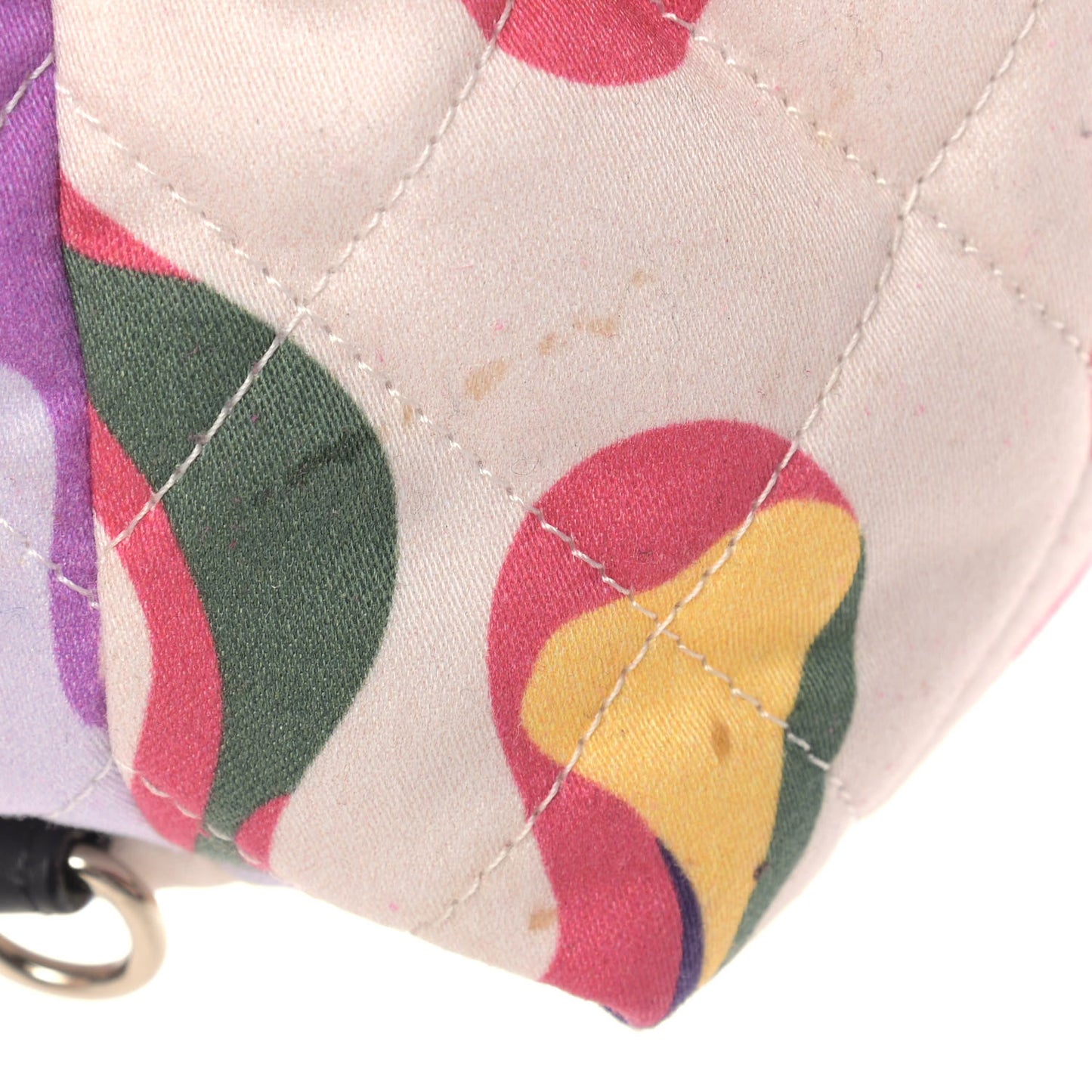 Lambskin Sea Through Flap Black Multicolor