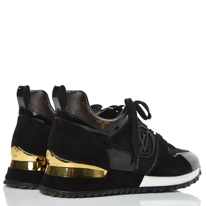 Louis Vuitton Suede Monogram Run Away Sneakers 36 Black 4 of 8