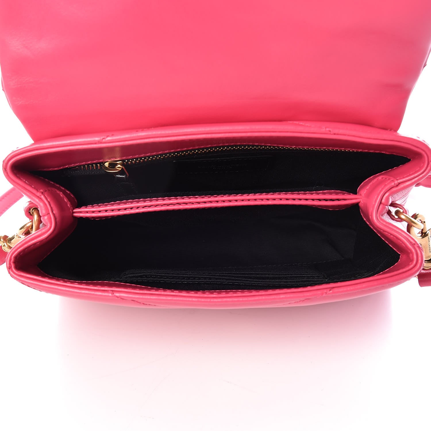 Saint Laurent Calfskin Y Quilted Monogram Toy Loulou Crossbody Bag Freesia 7 of 10