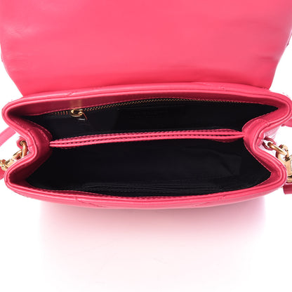 Saint Laurent Calfskin Y Quilted Monogram Toy Loulou Crossbody Bag Freesia 7 of 10