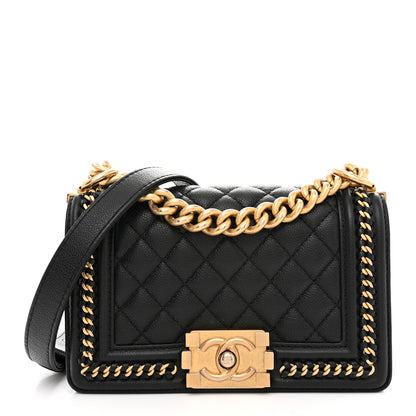 Chanel Caviar Quilted Small Chain Around Boy Flap Black 1 of 10