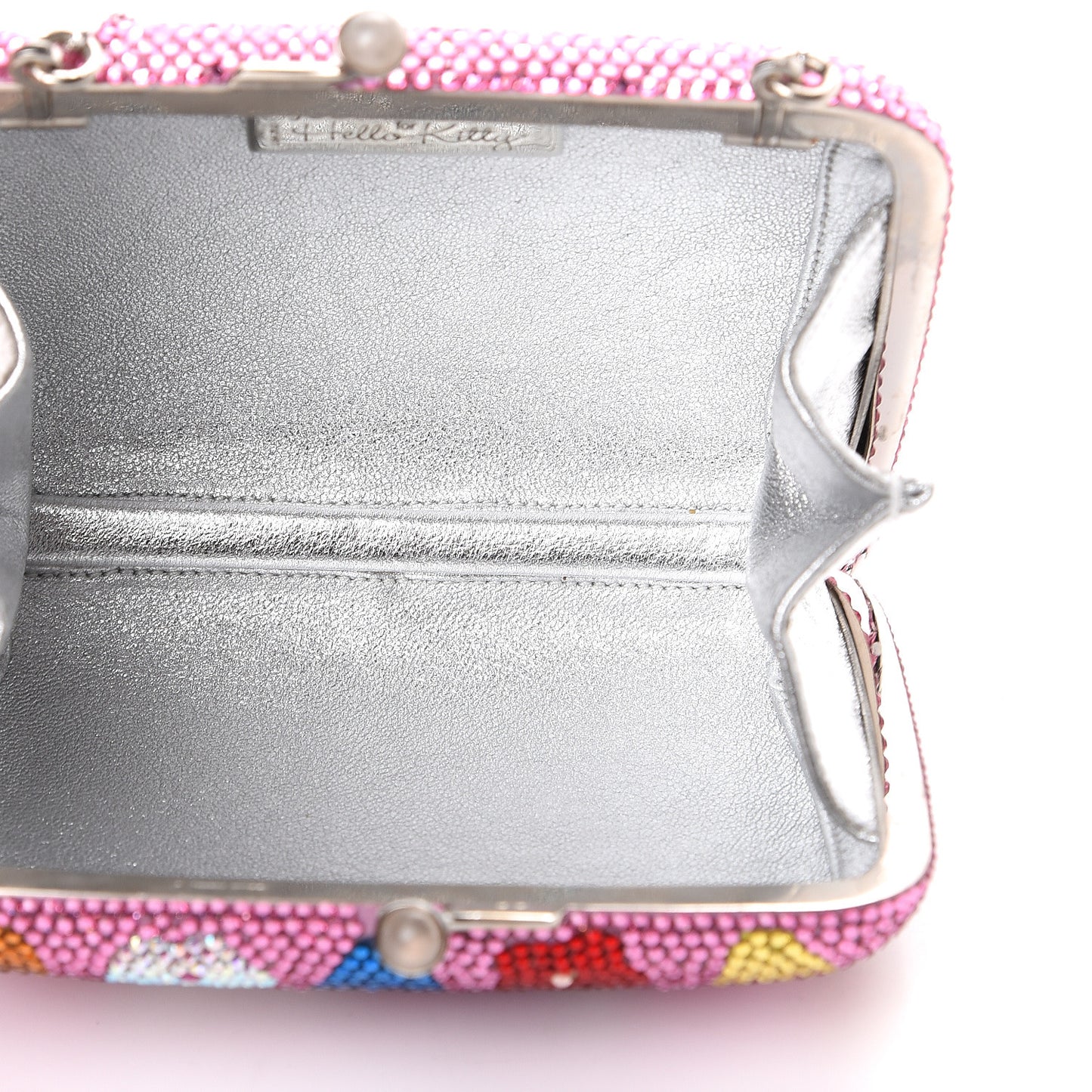 Swarovski Crystal Hello Kitty Minaudiere Clutch Pink