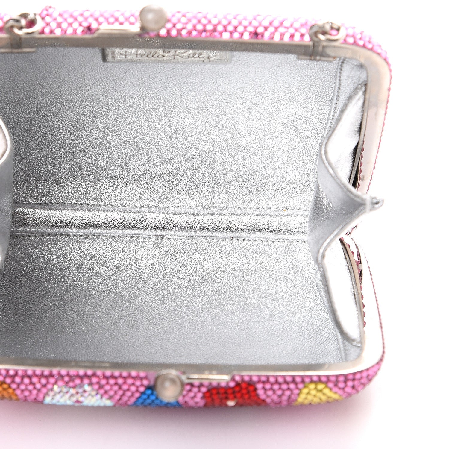 Judith Leiber Swarovski Crystal Hello Kitty Minaudiere Clutch Pink 4 of 8