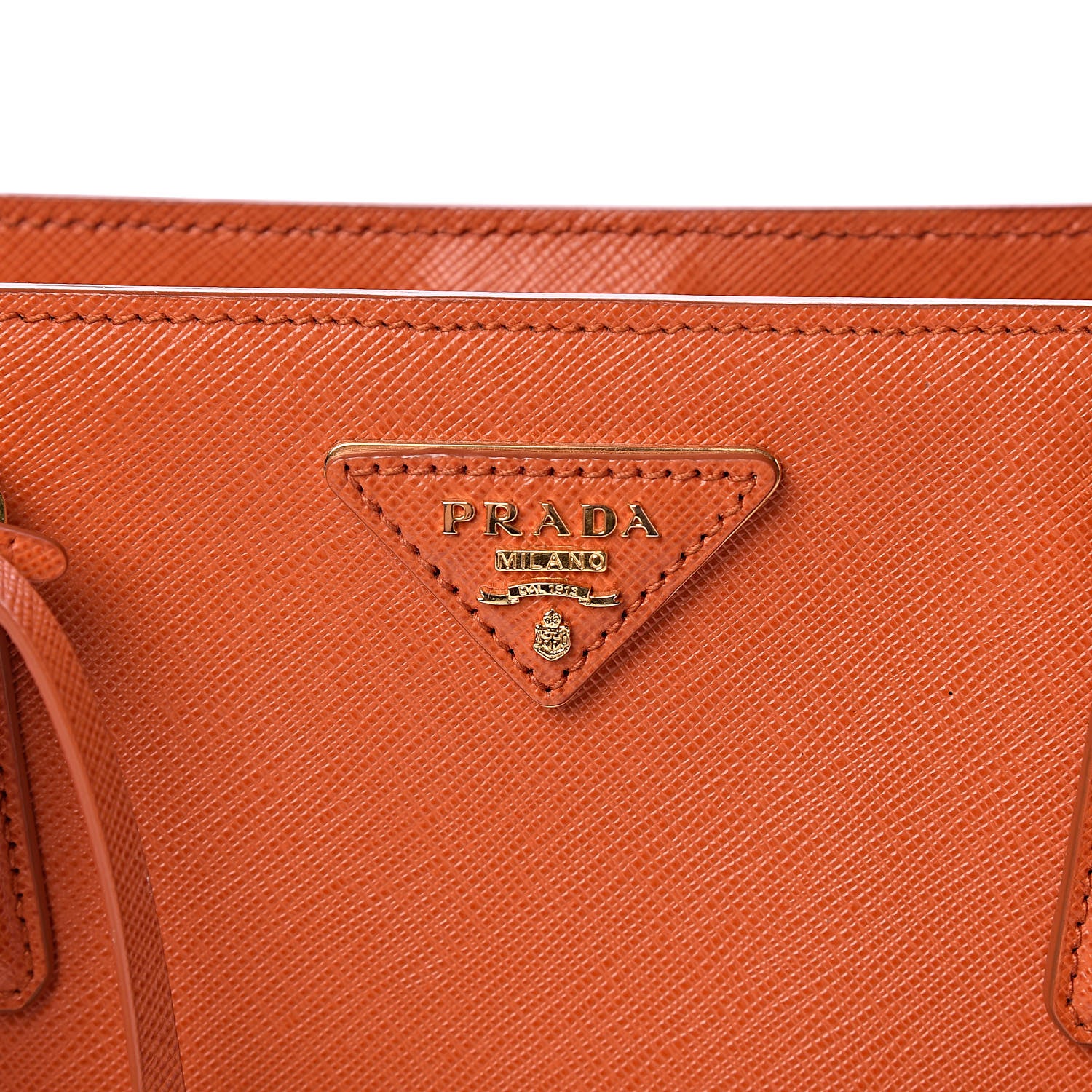 Prada Saffiano Lux Small Tote Papaya 14 of 14