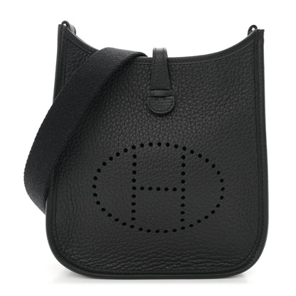 Hermes Taurillon Clemence Evelyne TPM Black 1 of 11
