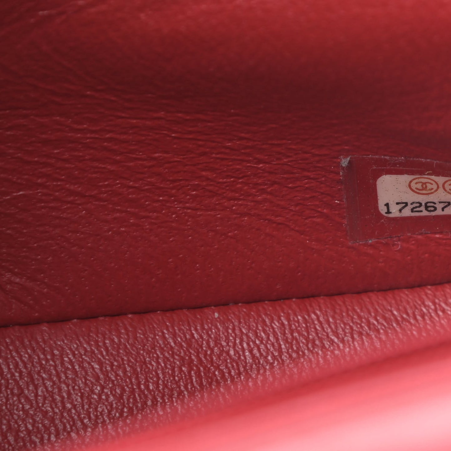 Lambskin Quilted Mini Rectangular Flap Red