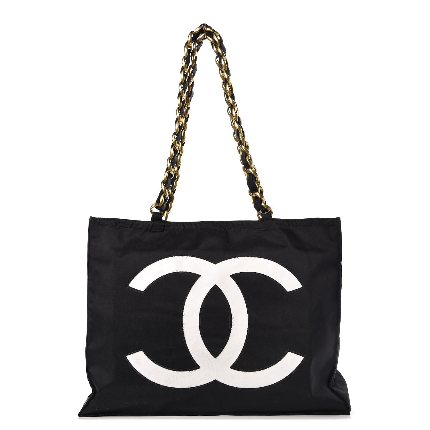 Chanel Canvas Chain Jumbo CC Tote Black 1 of 11