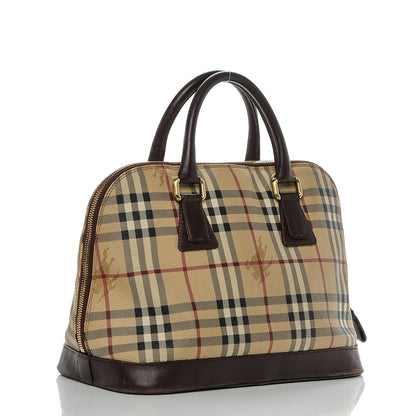 Burberry Haymarket Check Picadilly Bowler Brown 3 of 10