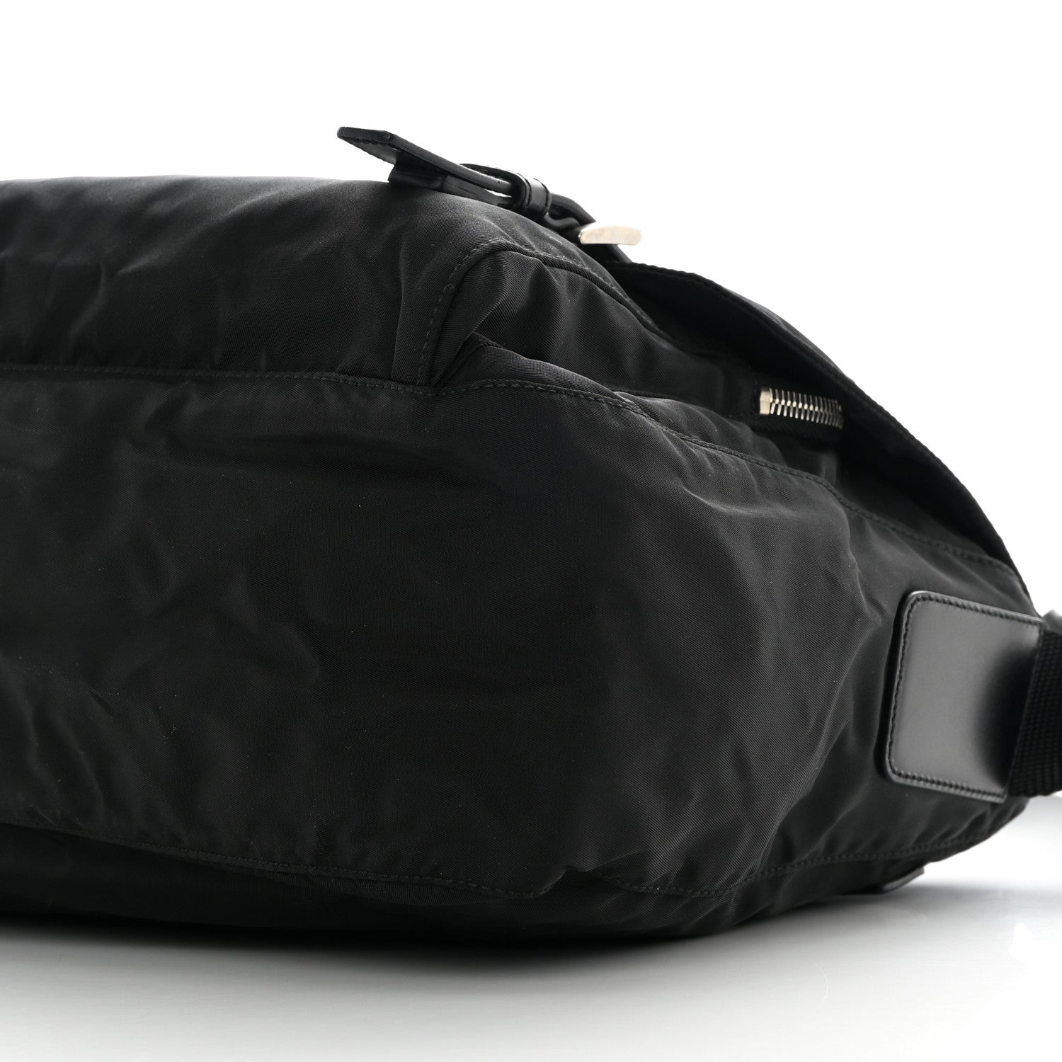 Prada Tessuto Nylon Messenger Bag Black 10 of 14