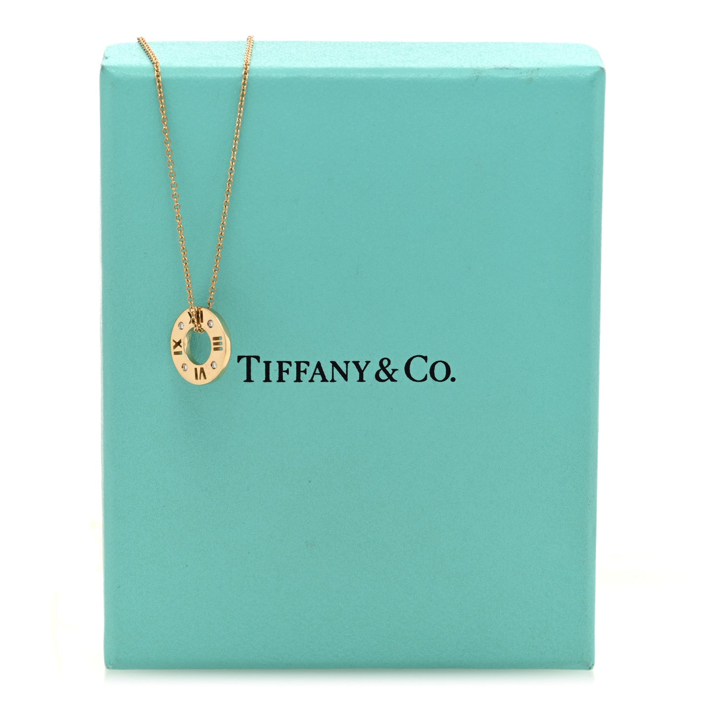 18K Yellow Gold Diamond Atlas Pierced Pendant Necklace