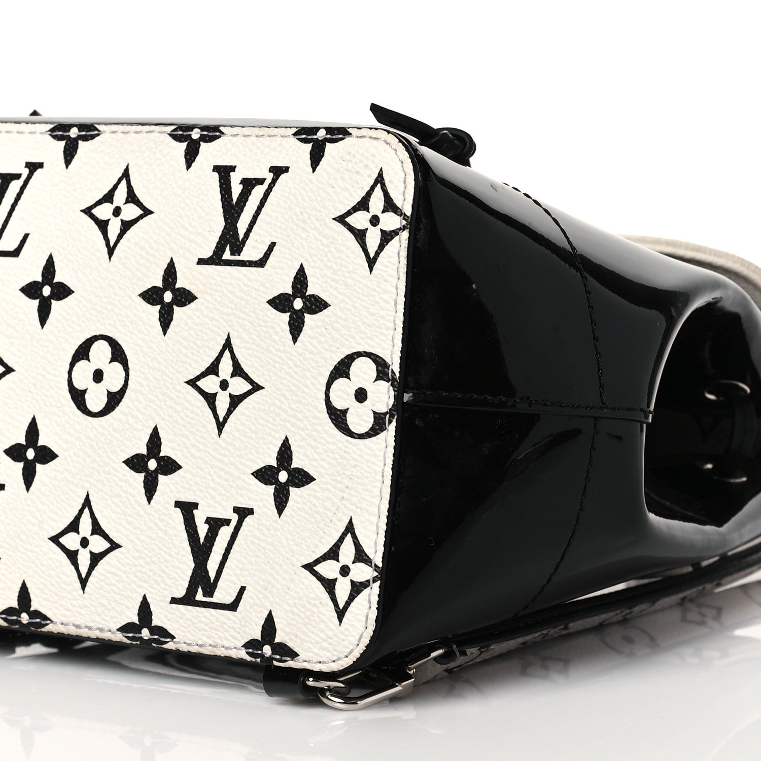 Louis Vuitton Patent Monogram Hot Springs Backpack Black White 9 of 9