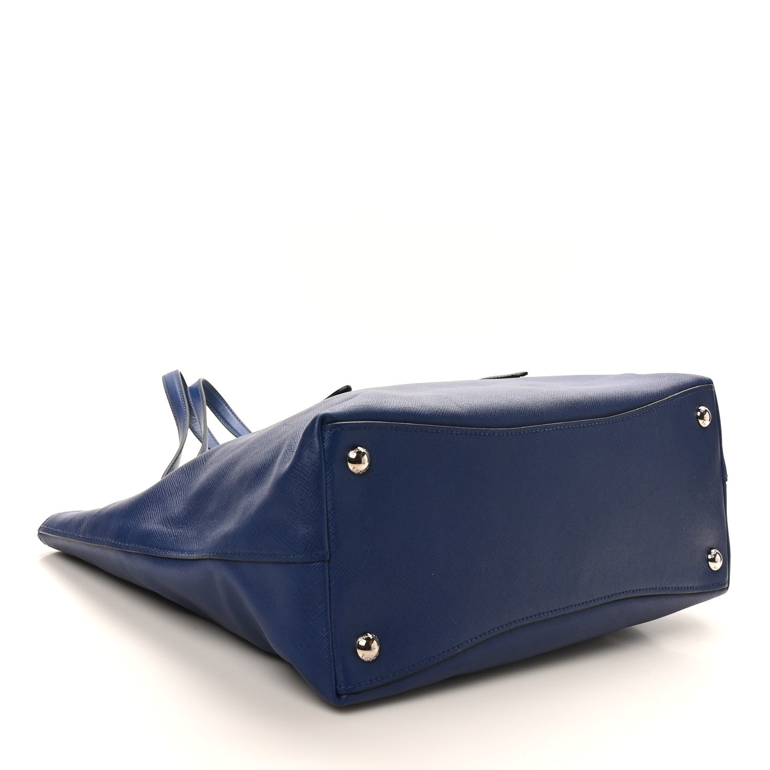 Prada Saffiano Cuir Medium Double Handle Tote Bluette 1817085