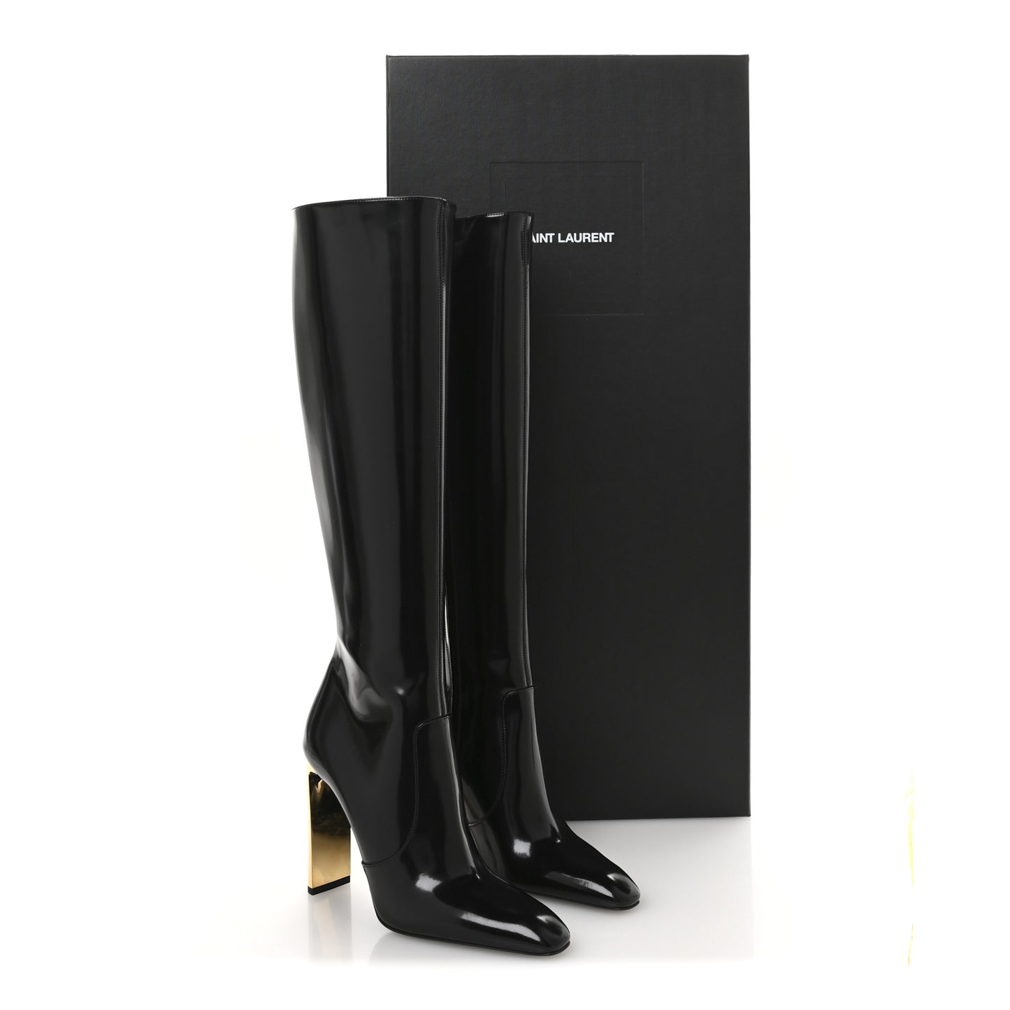 Vitello Marilyn Auteuil 105 Knee High Zip Boots 38 Black