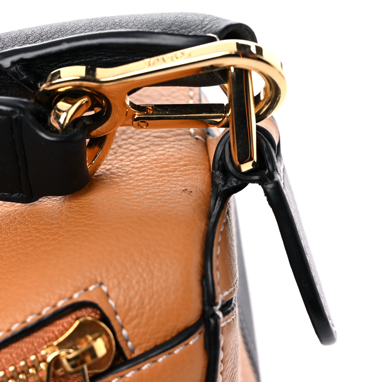 Loewe Grained Calfskin Medium Puzzle Bag Amber Light Oat 11 of 11