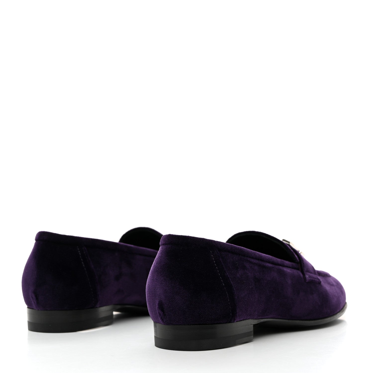 Hermes Velvet Womens Paris Loafers 36 Violet Fonce 4 of 9