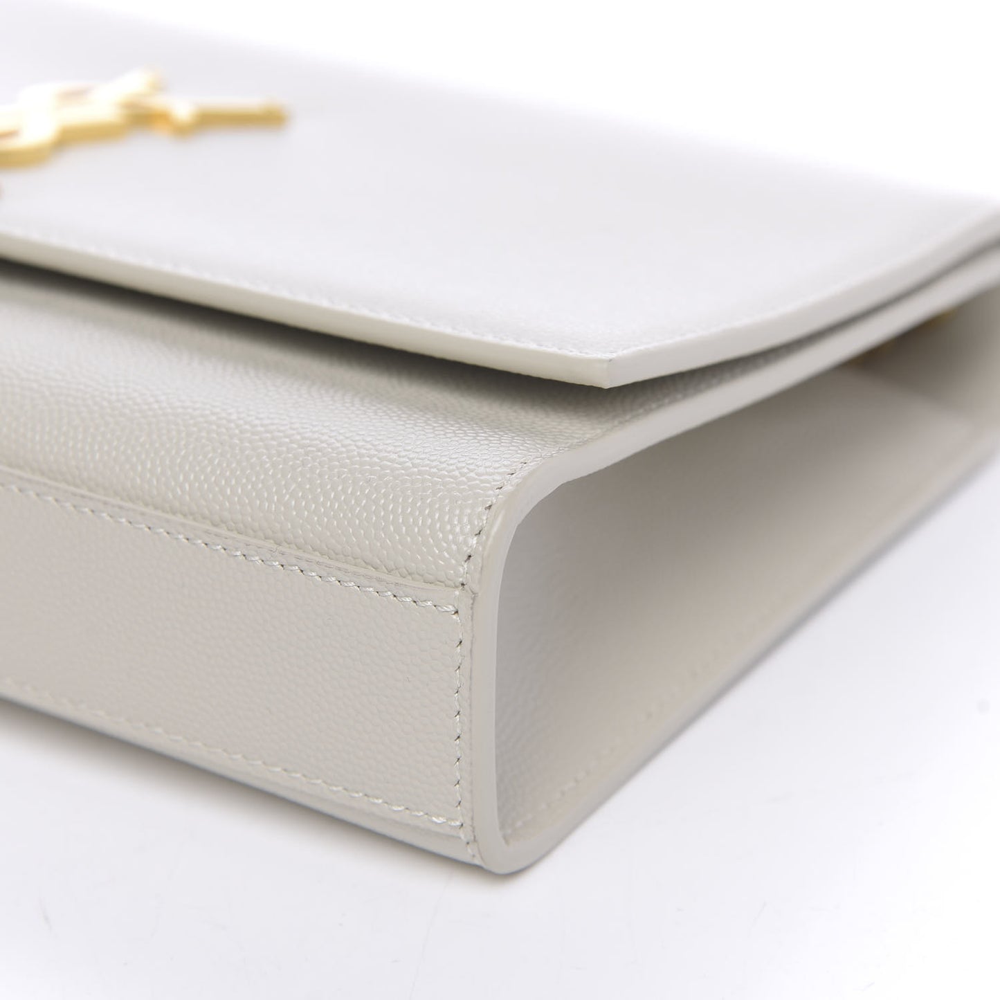 Grain De Poudre Medium Classic Monogram Kate Satchel Crema Soft
