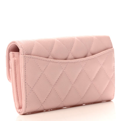 Chanel Caviar Quilted Medium Flap Wallet Light Pink 3 of 9