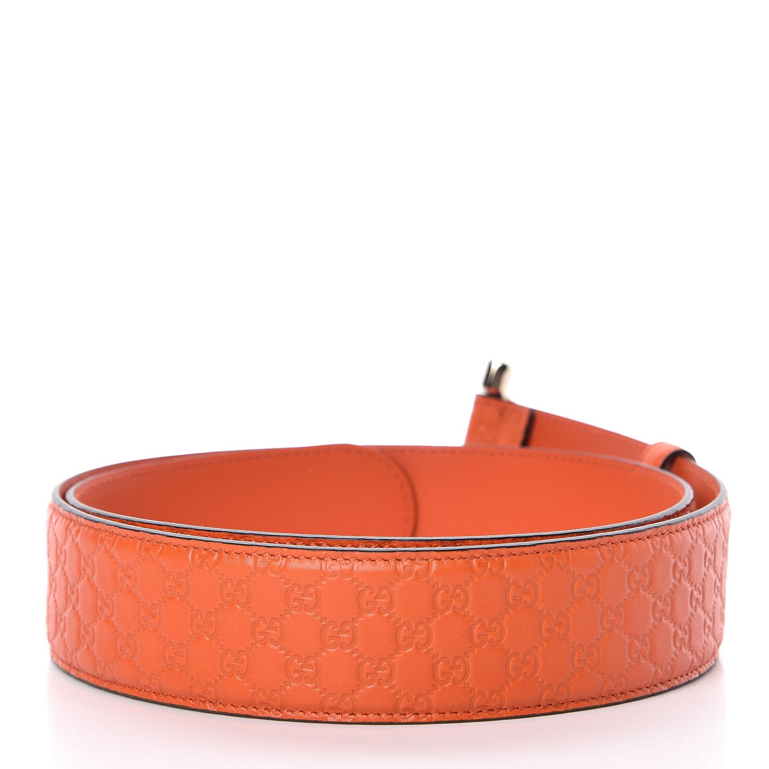 Gucci Soft Microguccissima 40mm Belt 90 36 Sun Orange 3 of 6