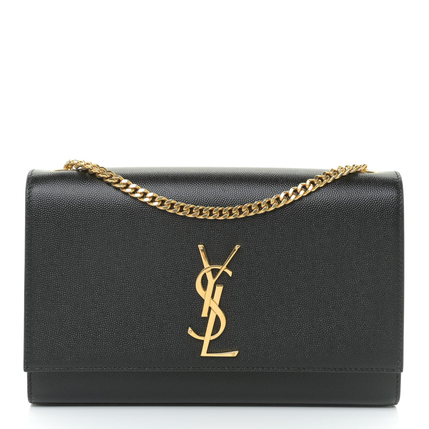 Grain De Poudre Medium Classic Monogram Kate Satchel Black