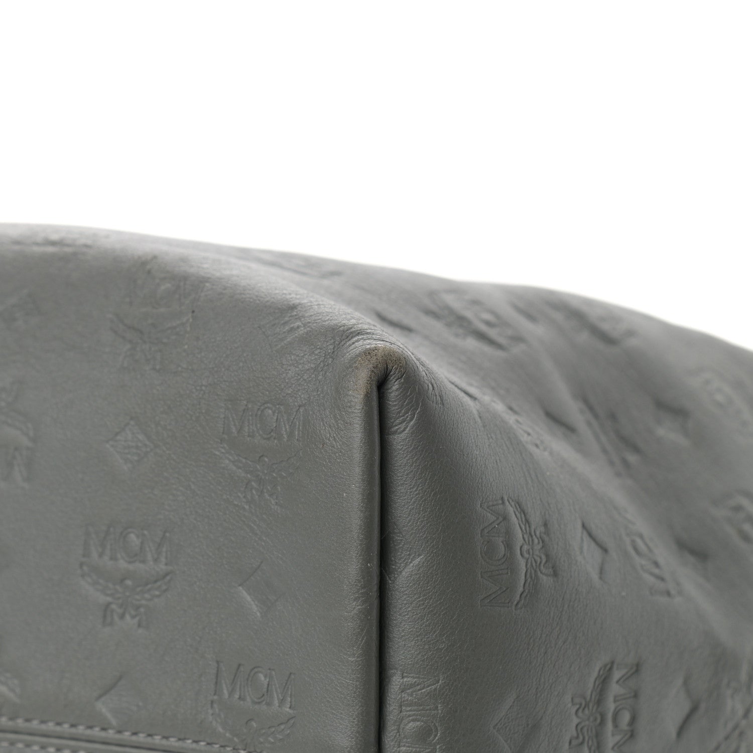 MCM Calfskin Ottomar Monogram Large Klara Hobo Grey 11 of 17