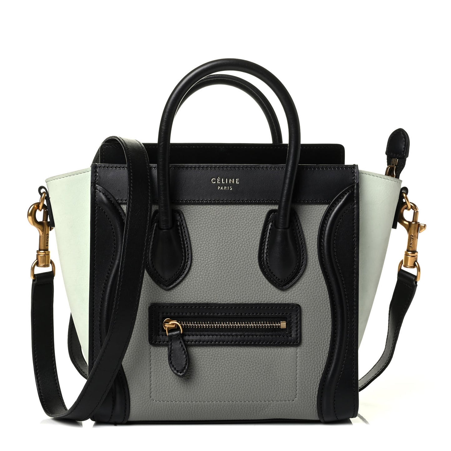 Drummed Calfskin Nano Tri-Color Luggage