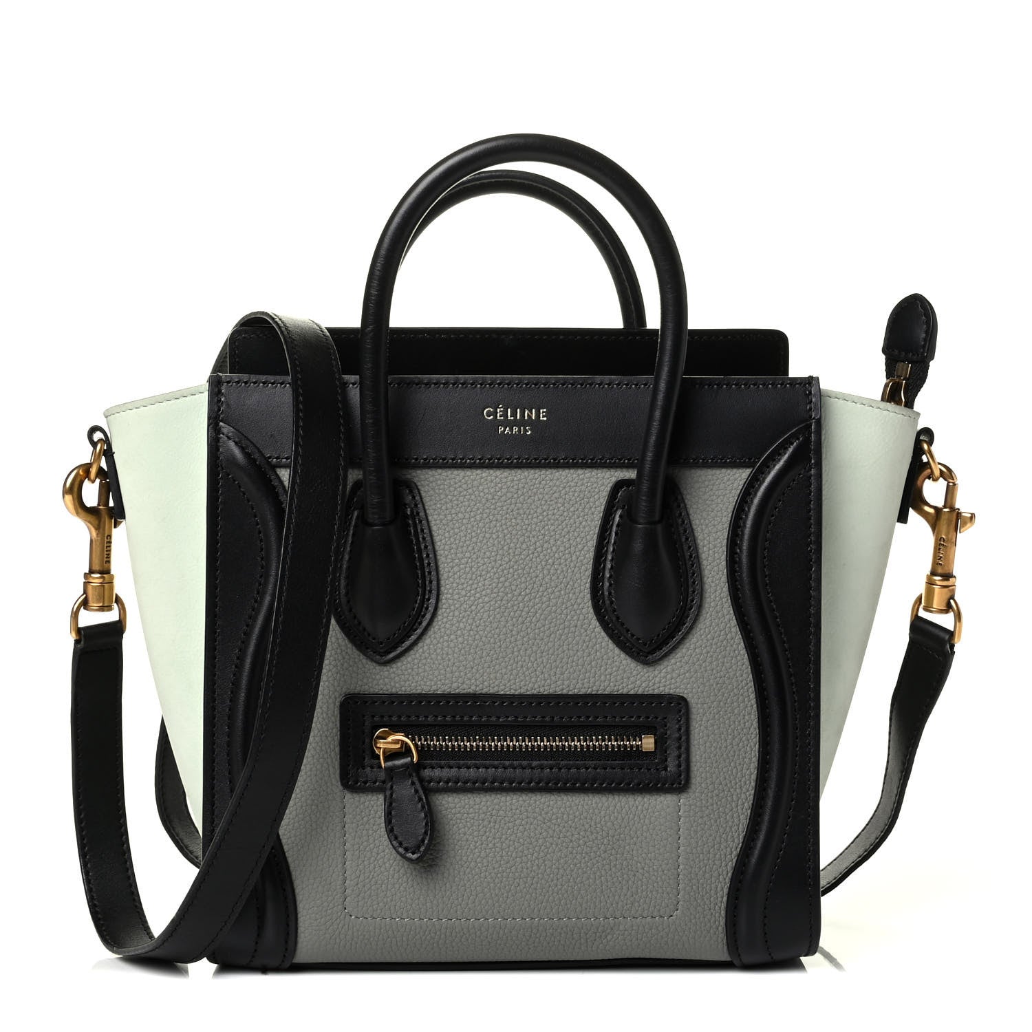 Celine Drummed Calfskin Nano Tri-Color Luggage 1 of 9