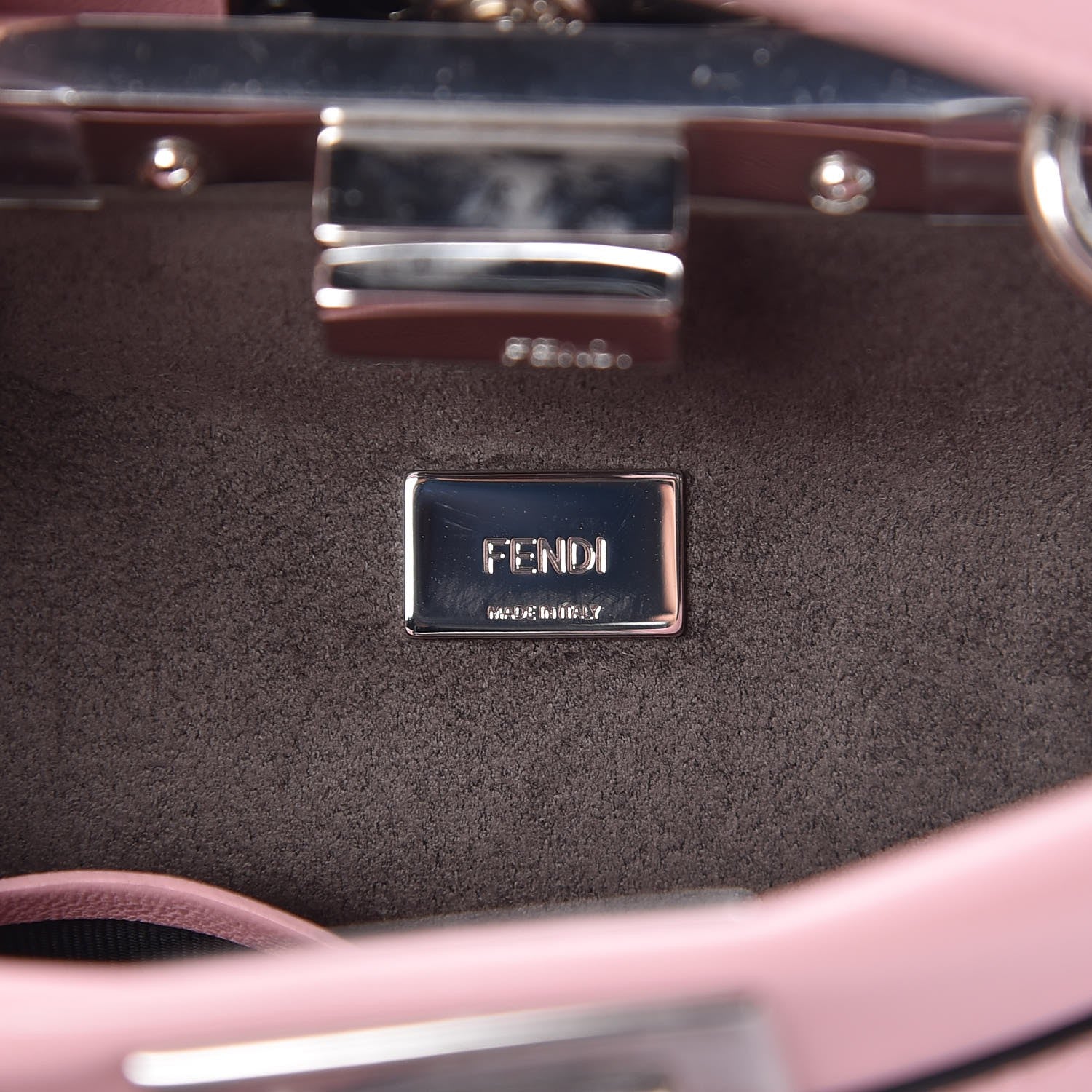 Fendi Nappa Flowerland Micro Peekaboo Iconic Satchel Bubblegum Multicolor 7 of 7